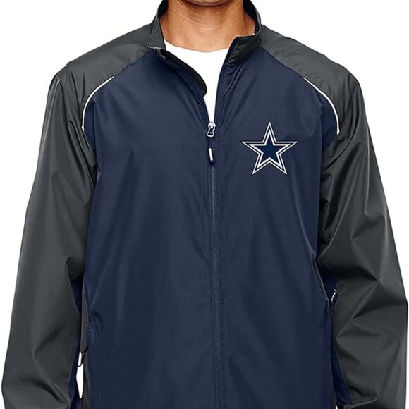 Mens  Dallas Cowboys Nylon Full-Zip Windbreaker new with tags - Picture 1 of 2